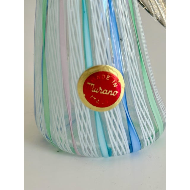 Gold Pair Murano Venetian Latticino & Gold Glass Angel Figurines For Sale - Image 8 of 12