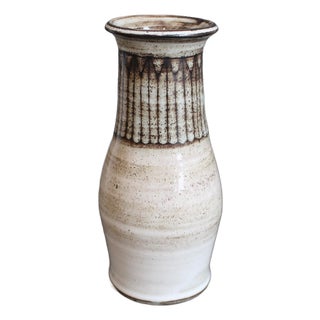 Mid-Century Modern French Ceramic Vase by Jacques Pouchain, 1960s For Sale