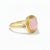 Modern Vintage Inspired Rose Quartz and Topaz Ring in Silver, Gold, Size 6 For Sale - Image 3 of 6