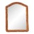Vintage Arched Rattan Wall Mirror For Sale