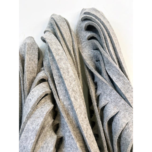 2010s Bianca Pratorius Soft Felt Wall Sculpture Titled "Folding Turns" Signed 2016 For Sale - Image 5 of 8