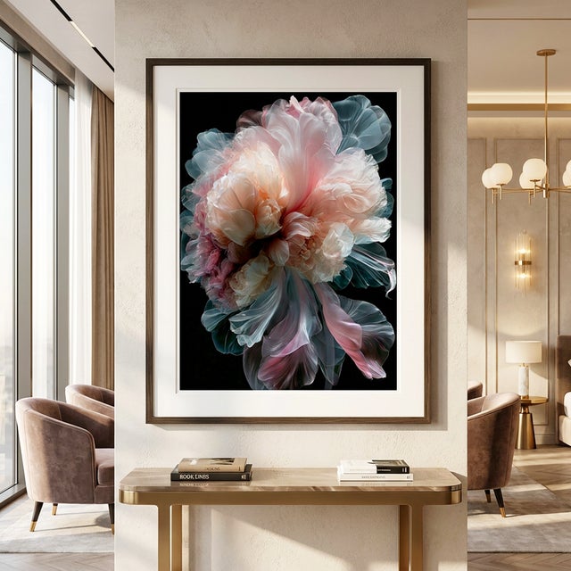 Experience the ethereal beauty of "Petals of Light 2," a captivating digital artwork that transforms a single bloom into a...