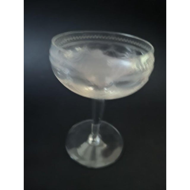 Crystal Champagne Glasses, 1890s, Set of 8 For Sale - Image 4 of 6