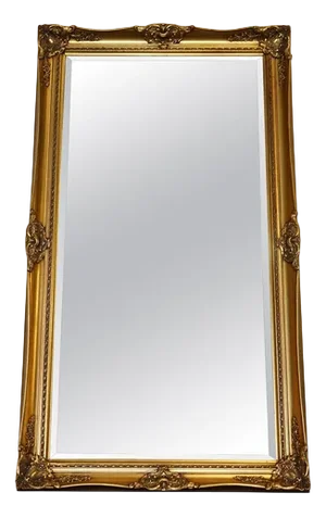 Large French Style Golden Ornate Wall Regal Mirror