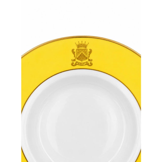 Vintage the Carlyle Hotel Nyc Yellow Soup Bowl New York City For Sale - Image 4 of 9