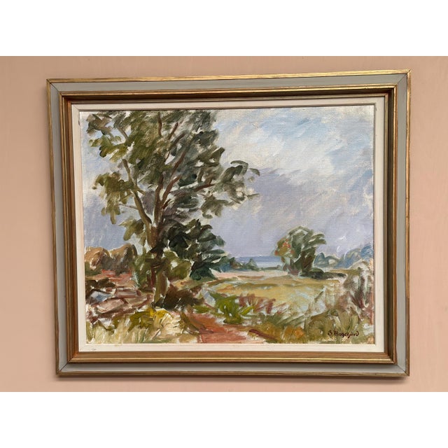 Sigurd Hagegård, Landscape, 1960s, Oil on Canvas, Framed For Sale - Image 10 of 12