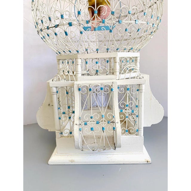 Vintage French Colonial Domed Bird Cage For Sale - Image 9 of 12