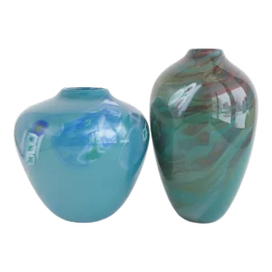 Steve Palmer Studio Art Glass Vases - a Pair