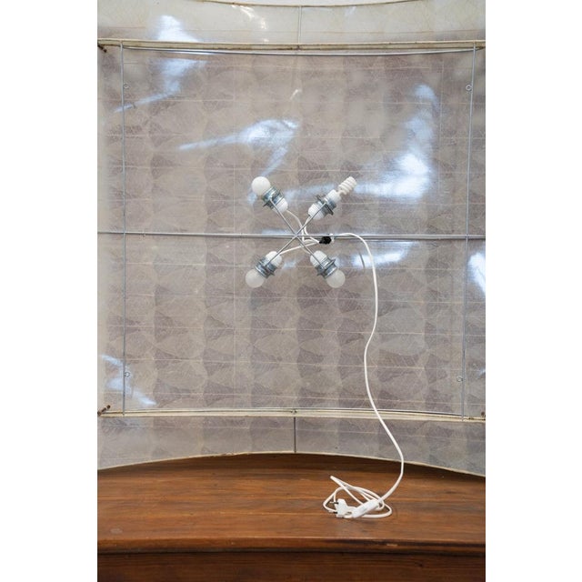 Red Square Wall Lamp in Red Wood and Rice Paper, 1980s For Sale - Image 8 of 18