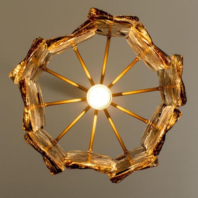Austrian Chandeliers in Smoked Glass by J. T. Kalmar for Kalmar, 1960s, Set of 2 For Sale - Image 6 of 13