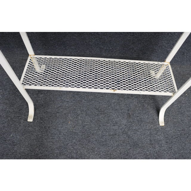 Metal French Marble & Wrought Iron Console For Sale - Image 7 of 8