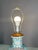 Blue Vintage Chinese Style Raised Floral Pattern Porcelain Table Lamp For Sale - Image 8 of 9