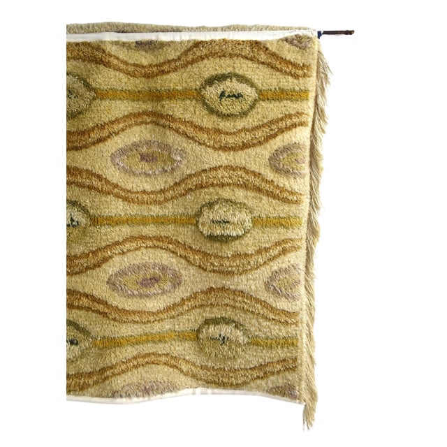 Textile Vintage Mid-Century Modern Fiber Art Wall Tapestry Dated 1962 For Sale - Image 7 of 11