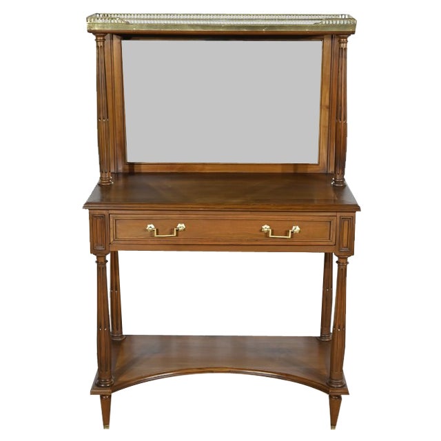 Louis XVI Style Cherry Console Table, Late 19th Century For Sale