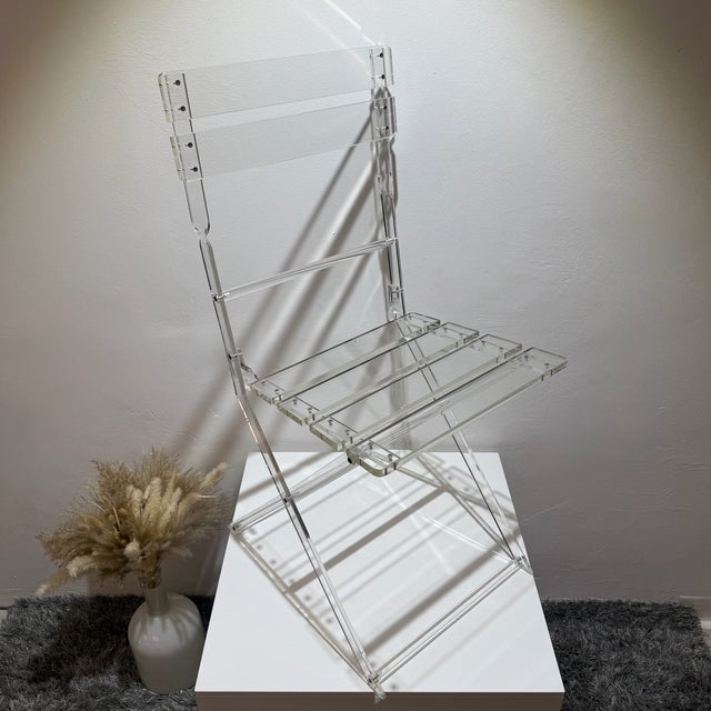 Sculptural Transparent Acrylic Bistro-Style Chair, 1970s For Sale - Image 15 of 15