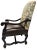 Hacienda Chair Upholstered With Jungle Animals Tapestry and Embossed Cowskin For Sale - Image 4 of 12