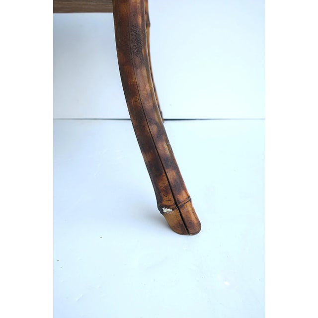 Victorian Tiger Bamboo and Wicker Hall Foyer Table For Sale - Image 11 of 12