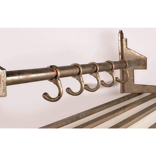 Early 20th Century Early 20th Century Art Déco French Metal Brass Wall Coat Hanger/Rack Designed by La Maison Desny For Sale - Image 5 of 9