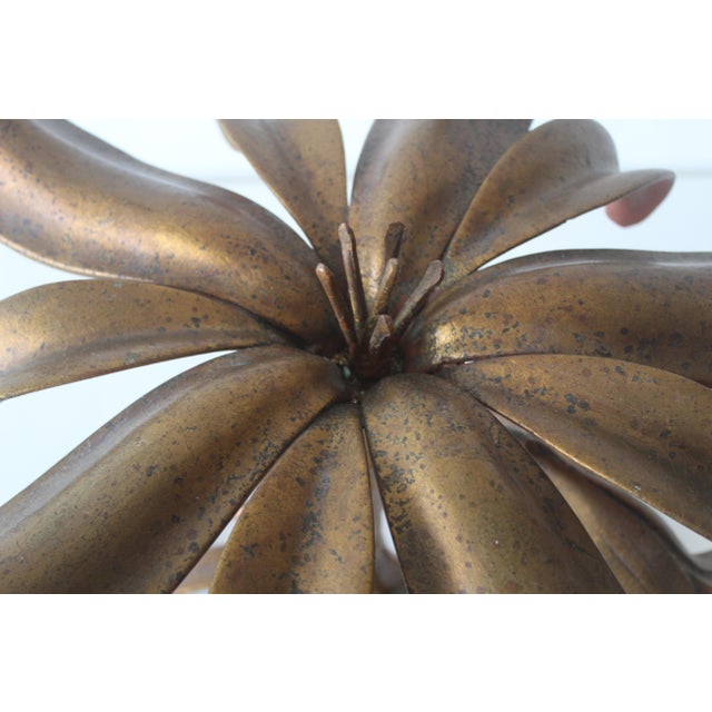 1970s Arthur Court Style Sculptural "Lily" Side Table For Sale In Miami - Image 6 of 11