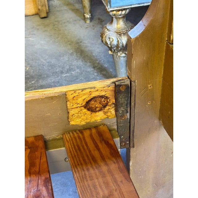 Vintage Hand-Painted Country Provincial Wooden Bed Frame For Sale - Image 13 of 13