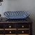 Ceramic 1970s Farmhouse Open Lattice Blue Ceramic Oval Bread Baguette Basket or Fruit Bowl For Sale - Image 7 of 10