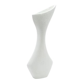 Modern Sculptural Vase in White Shagreen by R&y Augousti For Sale