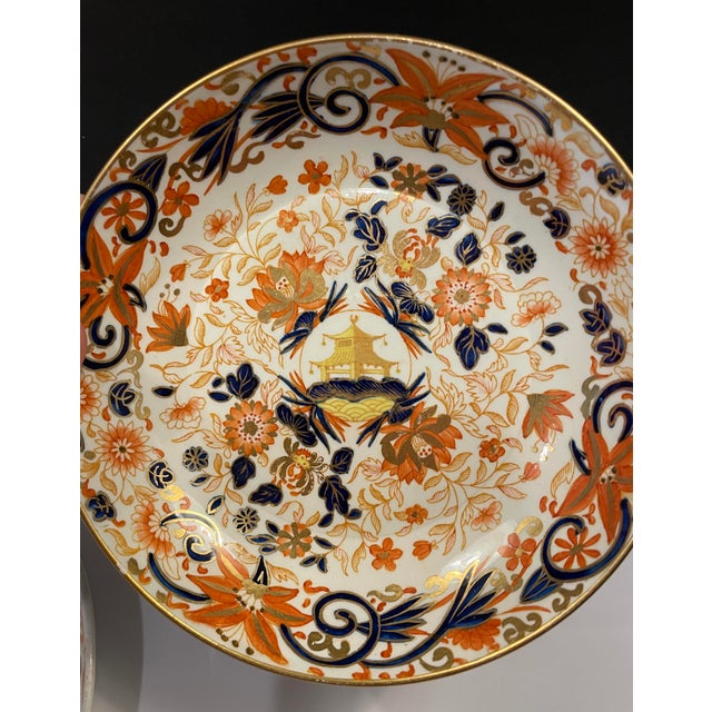 English Early 19th Century Wedgwood Pagoda Imari Bowls - Set of Six For Sale - Image 3 of 7