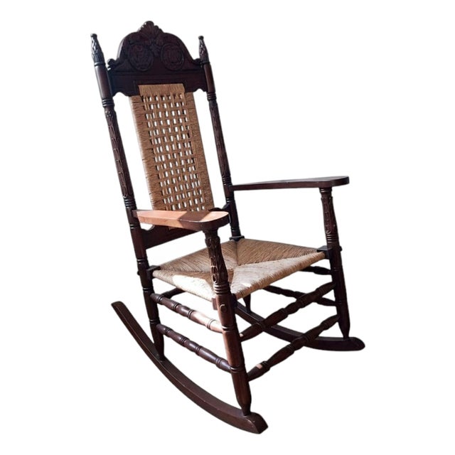 Late 20th Century JFK Replica Hand-Crafted Rocking Chair For Sale