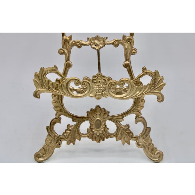 1930s Art Nouveau Brass Easel For Sale - Image 10 of 12