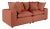 Cinnamon Cali Rust Performance Fabric Modular Loveseat For Sale - Image 8 of 8