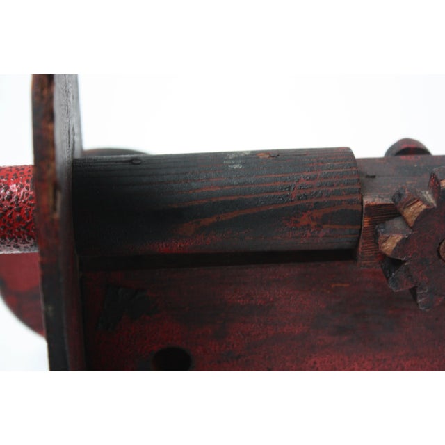 Wood Folk Art Hand Painted Cannon For Sale - Image 7 of 13