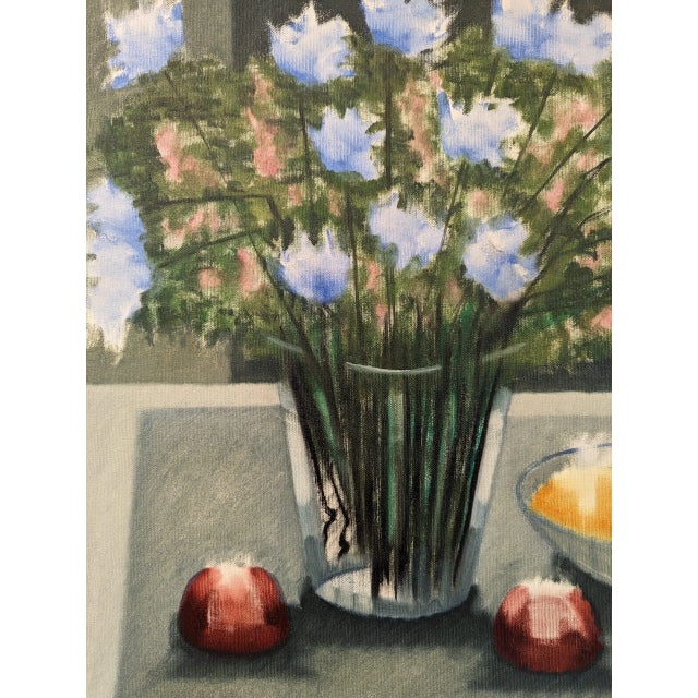 Mid-Century Modern Swedish "Ethereal Still Life" Vintage Still Life Oil Painting, Framed For Sale - Image 11 of 11
