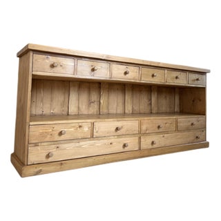 Rustic Sideboard or Chest of 12 Drawers For Sale