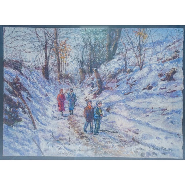 Le Petit Fils by Hugues Claude Pissarro (b. 1935), pencil with pastel, signed lower right and titled on the reverse. A...