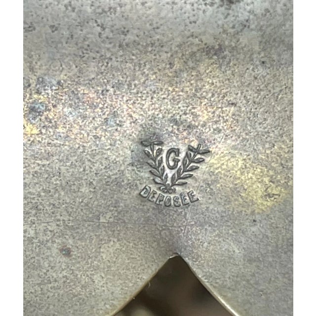 Brass Rare Antique Ornate Dépose Brass Adjustable Vanity Mirror Desk Lamp Combo For Sale - Image 8 of 12