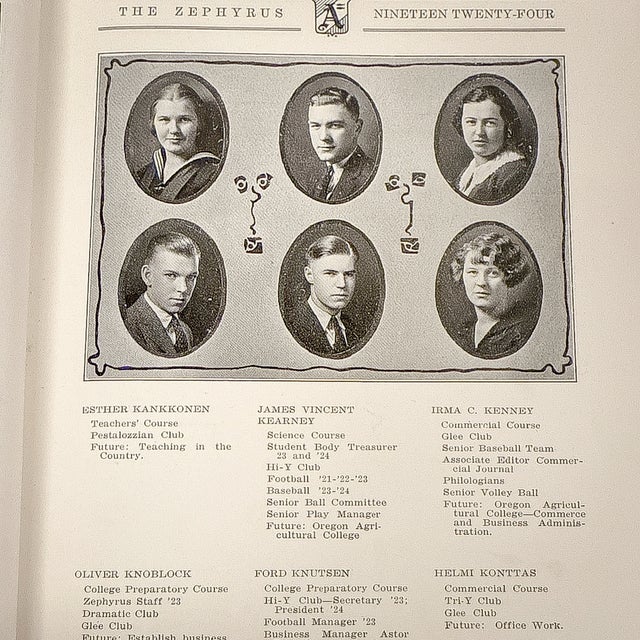 Paper Vintage 1924 Astoria, Oregon Yearbook For Sale - Image 7 of 13