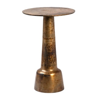 Brass Pedestal Side Table