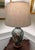 Vintage Chinoiserie Leopard & Botanical Ceramic Table Lamp For Sale - Image 9 of 9