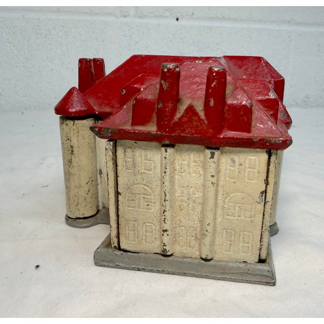 Bronze Rare Antique 1930's Westwood Bronze Memorial College Building Still Coin Bank For Sale - Image 8 of 13