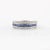 Art Deco Natural Blue Sapphire Diamond Wedding Band Crafted in 18k Gold Size 7 For Sale - Image 3 of 13