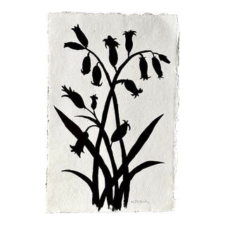 Botanical Painting Titled Études Botaniques 11 on Handmade Watercolor Paper With Deckled Edge For Sale
