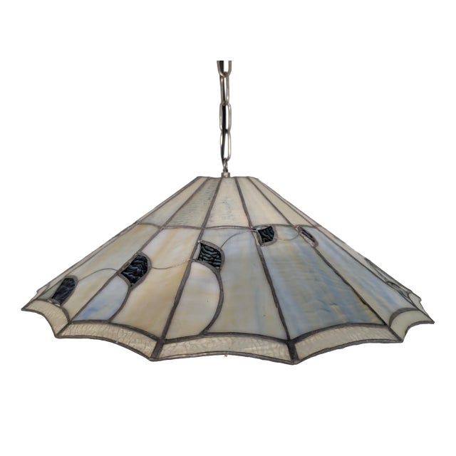 Hanging Lamp in Glass and Metal For Sale