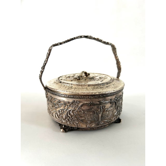 Metal Victorian Silverplate Pickle Castor Reposse Design (1880-1900) Connecticut MFG For Sale - Image 7 of 7