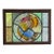 Antique French Hand Painted Stained Glass Window With 2 Signatures For Sale