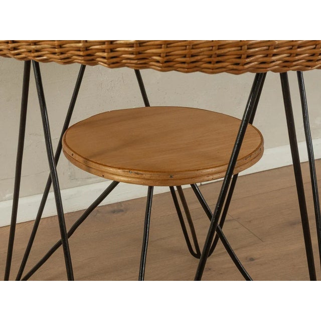 1950s Rattan Side Table by Urotan, 1950s For Sale - Image 5 of 8