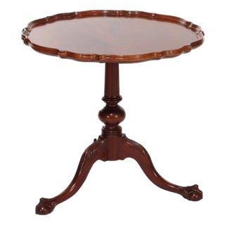 Antique Philadelphia School Chippendale Mahogany Pie Crust Stand C1930 For Sale