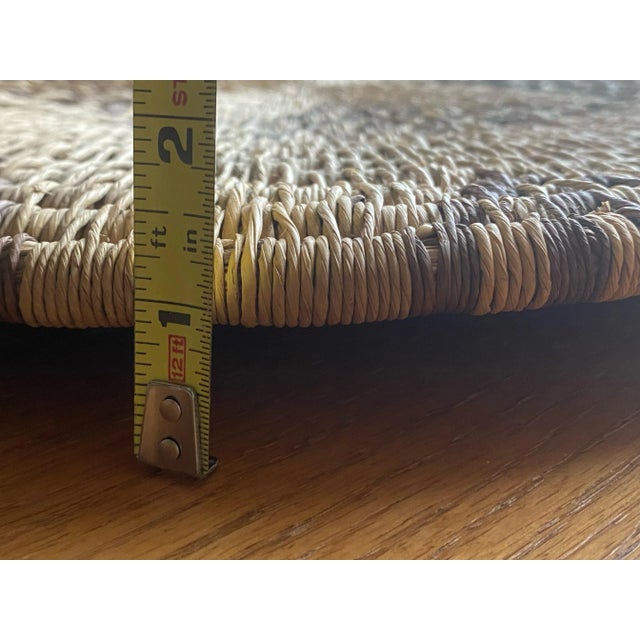 Tan Rare Extra Large Wide Handwoven in the Style of Papago/Tohono O'Odham Tray For Sale - Image 8 of 12