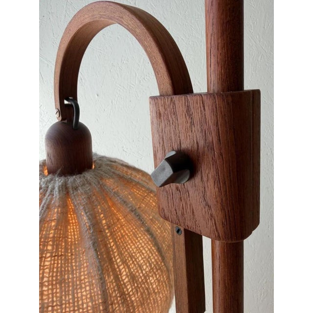 Double Adjustable Floor Lamp in Teak from Domus, 1960s For Sale - Image 3 of 10