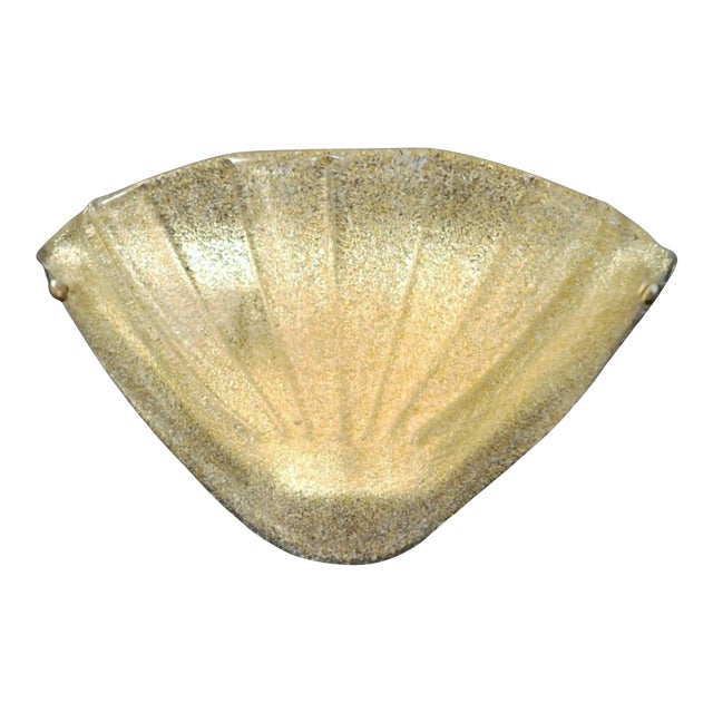 1960s Uplight Amber Graniglia Sconce For Sale