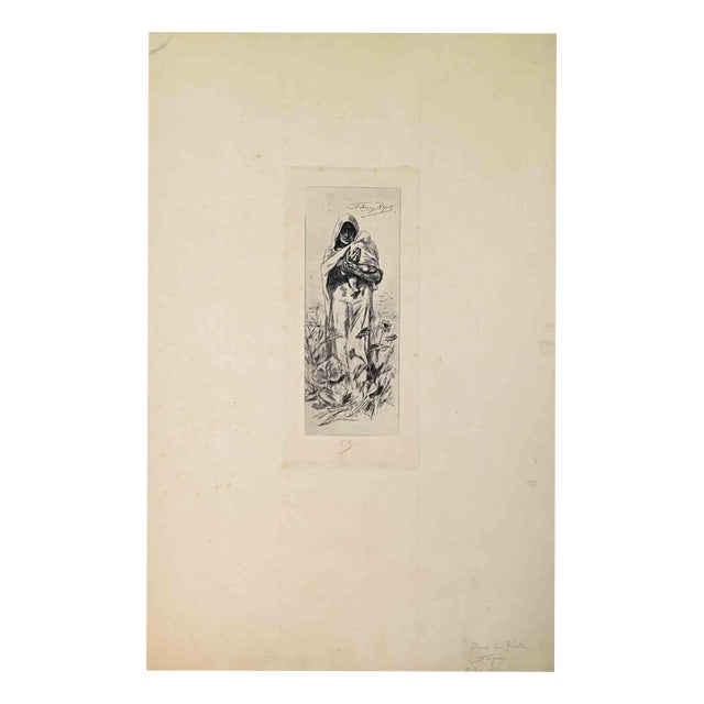Félicien Rops, In the Pusta, 1880s, Etching For Sale
